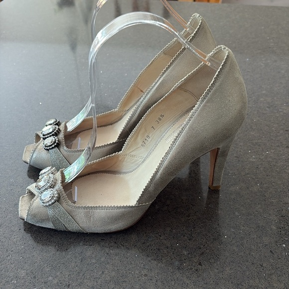 Pedro Garcia Peep Toe Heels 38.5 - Picture 2 of 14